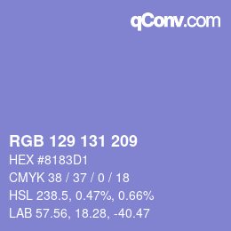 Farbcode: RGB 129 131 209 | qconv.com