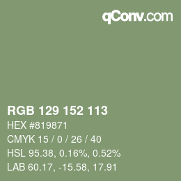 Farbcode: RGB 129 152 113 | qconv.com