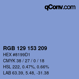 Farbcode: RGB 129 153 209 | qconv.com