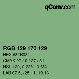 Farbcode: RGB 129 176 129 | qconv.com