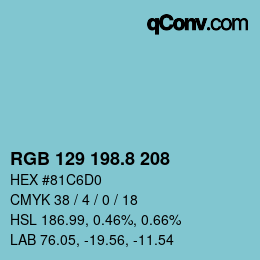 Color code: RGB 129 198.8 208 | qconv.com
