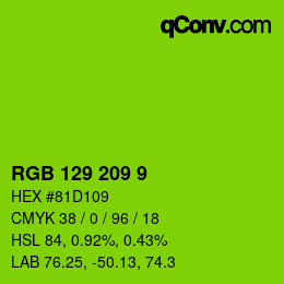 Color code: RGB 129 209 9 | qconv.com