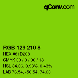 Color code: RGB 129 210 8 | qconv.com