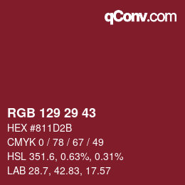 Color code: RGB 129 29 43 | qconv.com