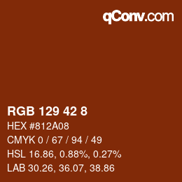 Color code: RGB 129 42 8 | qconv.com