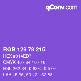 Color code: RGB 129 78 215 | qconv.com
