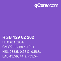 Color code: RGB 129 82 202 | qconv.com