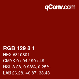Farbcode: RGB 129 8 1 | qconv.com