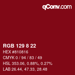 Color code: RGB 129 8 22 | qconv.com