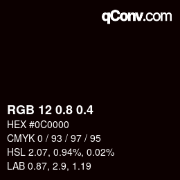 カラーコード: RGB 12 0.8 0.4 | qconv.com