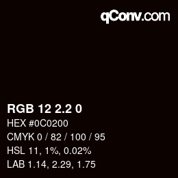 Color code: RGB 12 2.2 0 | qconv.com