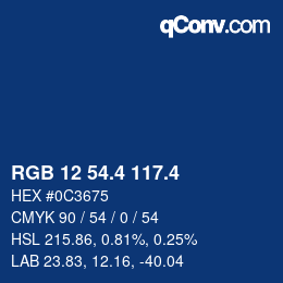 カラーコード: RGB 12 54.4 117.4 | qconv.com
