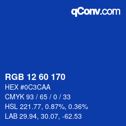 Color code: RGB 12 60 170 | qconv.com