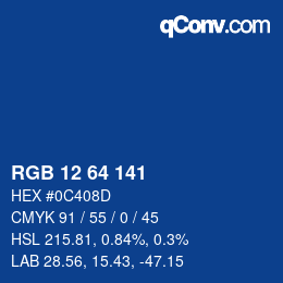 Color code: RGB 12 64 141 | qconv.com