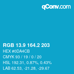 Color code: RGB 13.9 164.2 203 | qconv.com