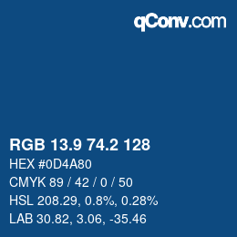 Color code: RGB 13.9 74.2 128 | qconv.com