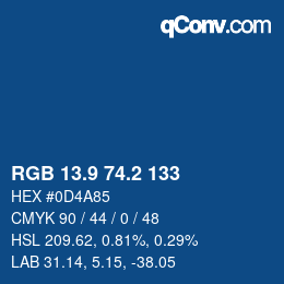 Color code: RGB 13.9 74.2 133 | qconv.com