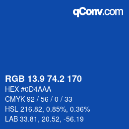 Color code: RGB 13.9 74.2 170 | qconv.com