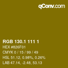 カラーコード: RGB 130.1 111 1 | qconv.com
