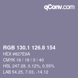 Color code: RGB 130.1 126.8 154 | qconv.com