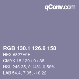 Color code: RGB 130.1 126.8 158 | qconv.com