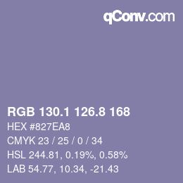 Color code: RGB 130.1 126.8 168 | qconv.com