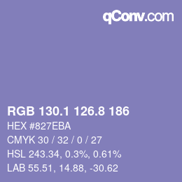 Color code: RGB 130.1 126.8 186 | qconv.com