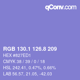 Color code: RGB 130.1 126.8 209 | qconv.com