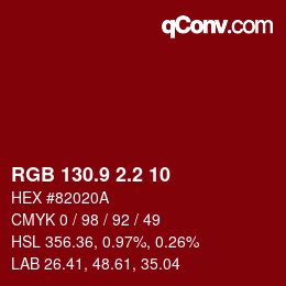 Color code: RGB 130.9 2.2 10 | qconv.com