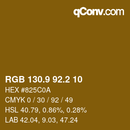 Color code: RGB 130.9 92.2 10 | qconv.com
