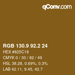 Color code: RGB 130.9 92.2 24 | qconv.com