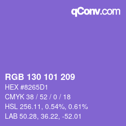 Color code: RGB 130 101 209 | qconv.com