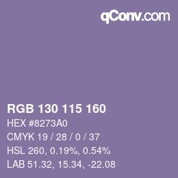 Color code: RGB 130 115 160 | qconv.com