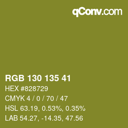 カラーコード: RGB 130 135 41 | qconv.com