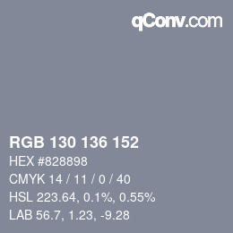 颜色代码: RGB 130 136 152 | qconv.com