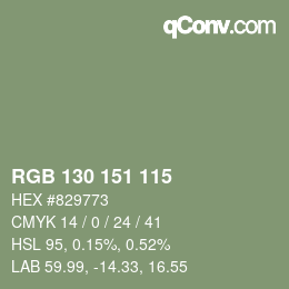 Farbcode: RGB 130 151 115 | qconv.com