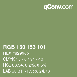 カラーコード: RGB 130 153 101 | qconv.com
