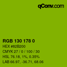 Color code: RGB 130 178 0 | qconv.com