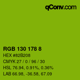 Color code: RGB 130 178 8 | qconv.com
