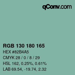 Farbcode: RGB 130 180 165 | qconv.com