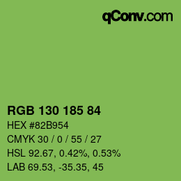 カラーコード: RGB 130 185 84 | qconv.com