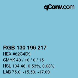 Farbcode: RGB 130 196 217 | qconv.com