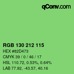 Color code: RGB 130 212 115 | qconv.com