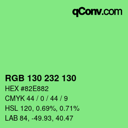 Color code: RGB 130 232 130 | qconv.com