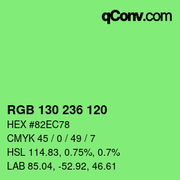 Color code: RGB 130 236 120 | qconv.com