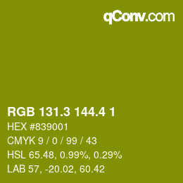 カラーコード: RGB 131.3 144.4 1 | qconv.com