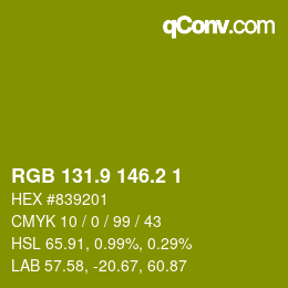 カラーコード: RGB 131.9 146.2 1 | qconv.com