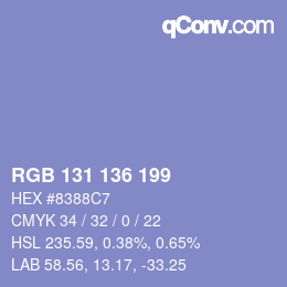 Farbcode: RGB 131 136 199 | qconv.com