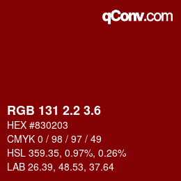 カラーコード: RGB 131 2.2 3.6 | qconv.com