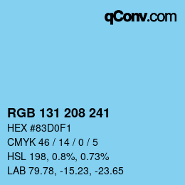 Color code: RGB 131 208 241 | qconv.com